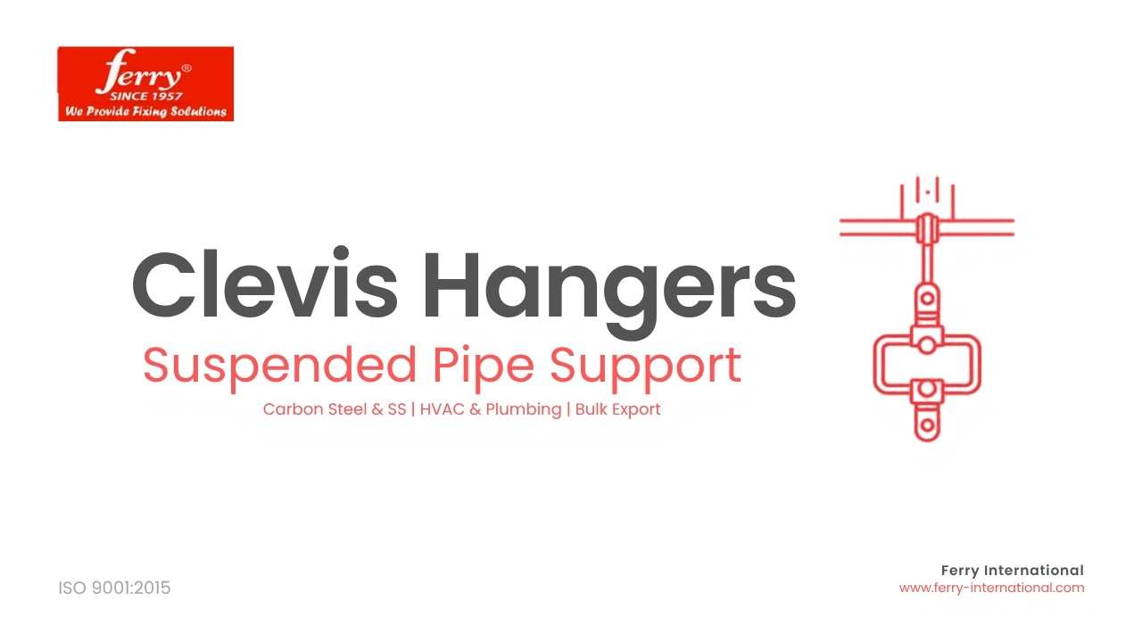 Clevis Hanger Manufacturer & Exporter | Suspended Pipe Support Systems